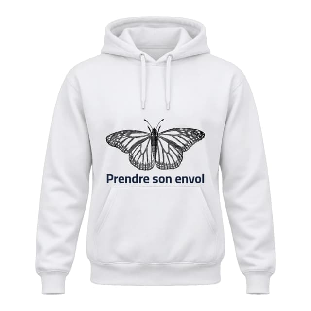 Hoodie — Papillon · Lignes sauvages
